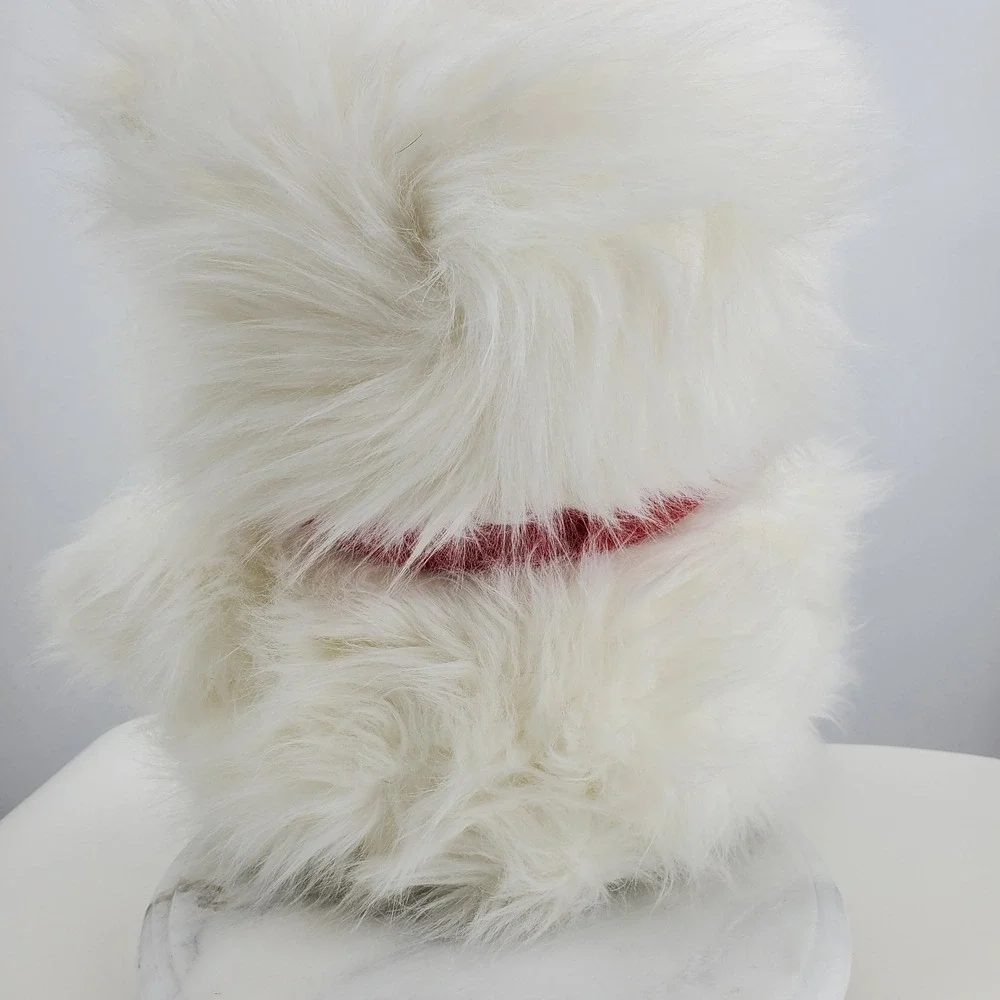 Vintage 1987 Dayton Hudson Santabear White Shaggy Plush Christmas Bear NWT‎ 16in